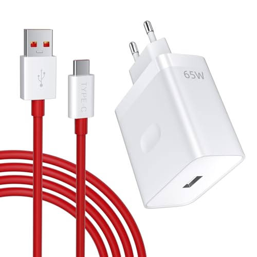 65W USB Ladegerät mit USB C Kabel 1M SuperVooc Charge für OnePlus 10 Pro Nord CE 2 Lite,USB Netzteil mit Typ C Ladekabel USB Ladestecker für Oppo Find X5 X3/2 Neo/Pro/Reno10/8/7 Pro,realme GT NEO 2 von ACAGET