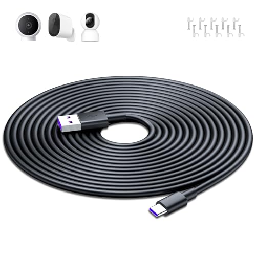 10M Extra langes USB Typ-C Kabel für Mi Camera 2K Magnetic Mount, Stromverlängerungskabel Sicherheitskameras USB Typ-C Kabel für Xiaomi Smart Camera C400 für Mi Wireless Outdoor Security Camera 1080p von ACAGET