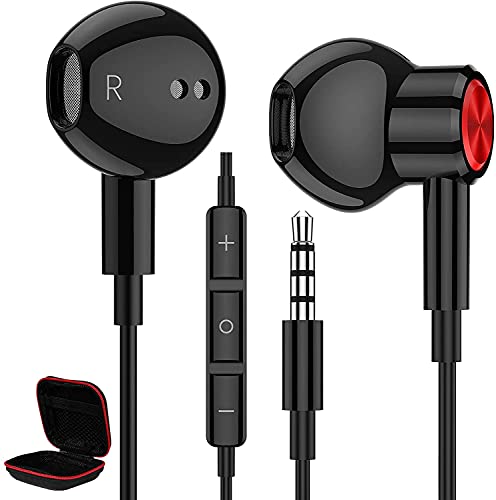 In Ear Kopfhörer Magnetisch Ohrhörer 3,5mm Sport Headset mit Mikrofon für Samsung A15 A14 A12 A72 A52 S10 A23 OnePlus Nord N200 CE 2 für Redmi Note 13 12 11 Pro 11S 10 POCO M5 X5 X4 X3 Pro Pixel 5a 4a von ACAGET