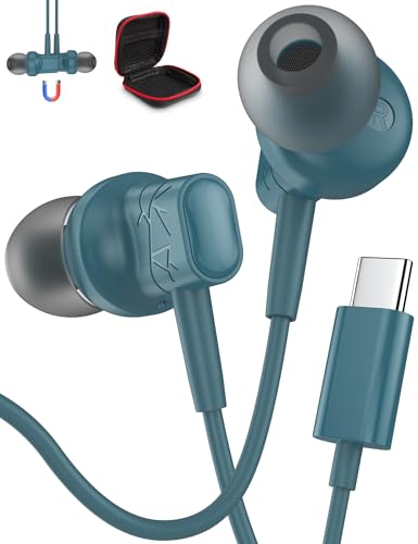 In-Ear Kopfhörer mit Kabel für Samsung Galaxy A55 A35 A54 A53 S24 USB C Kopfhörer mit Mikrofon für iPhone 16 15 HiFi Stereo Ohrhörer Type C In Ear Kopfhörer für Xiaomi 14 13 Pixel 9 8a One Plus 13R 12 von ACAGET