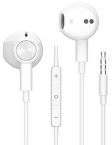 Kopfhörer 3,5 mm für Samsung Galaxy A15 A14 A12 A23 A52S A42 A72 A32 S10, In-Ear-Kopfhörer mit Kabel,3.5MM Ohrhörer Sport Kopfhörer mit Mikrofon Lautstärkeregler für Redmi Note 13 12 Pro+11 11S 10S 9 von ACAGET