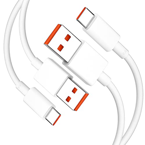 USB C Kabel 120W 6A 2Pcs,1M+2M,Typ C Ladekabel für Xiaomi 14T 13T 12T 11T Pro,USB Typ C Turbo Ladekabel für Xiaomi 14 13 Ultra 12 11 Lite 12X,Redmi 14C 13C Note 14 13 12 11 10 Pro,POCO X7 F6 X6 X5 Pro von ACAGET