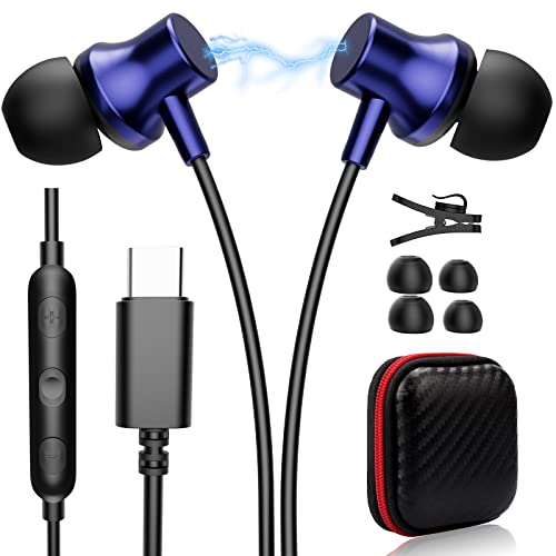 USB C Kopfhörer für iPhone 15 Pro Max Samsung Galaxy A35 A55 S24 S23 A34 USB C Kopfhörer In Ear C Kopfhörer mit HiFi Stereo Magnetischem Mikrofon und Lautstärkeregler für Xiaomi 14 OnePlus 12 Pixel 8 von ACAGET