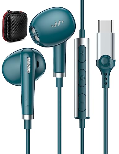 USB C Kopfhörer für iPhone 15 Pro Max Samsung Galaxy A35 A55 S24 S23 S22 A34 A54 A53 A33 Kopfhörer Type C mit Mikrofon HiFi Stereo USB C In-Ear Kopfhörer für Xiaomi 13 12T Pixel 8 7a OnePlus 12 11 Pro von ACAGET