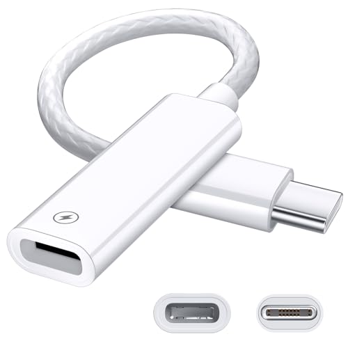 USB C auf für Lighting Adapter für iPhone 16 15 Pro Max Plus für iPad 10 2022,Unterstützt 27W PD Schnellladung & Datenübertragung, Lighting Buchse zu USB-C Stecker Adapter Ladekabel für MacBook Pro USB C auf für Lighting Adapter für iPhone 16 15 Pro Max Plus für iPad 10 2022,Unterstützt 27W PD Schnellladung & Datenübertragung, Lighting Buchse zu USB-C Stecker Adapter Ladekabel für MacBook Pro von ACAGET
