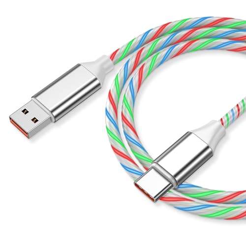 USB Typ-C Kabel 1M für Xiaomi,120W 6A USB C Kabel LED RGB Gradual Light Schnellladung für Xiaomi 13T/12/11T Pro,Turbo-Ladekabel für Xiaomi 14 13 Ultra,Redmi Note 13 12S 11 11S 10 Pro,POCO X6 F5 X5 X4 von ACAGET