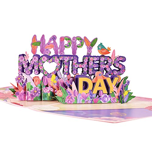 Pop-Up-Karte zum Muttertag, 3D-Pop-up-Blumenstrauß-Karten zum Muttertag, 3D-Karte zum Muttertag, mit frischen Blumen in It-Liebe, Mom, Pop-Up-Karten für Muttertagsgeschenke (Happy Mother's Day) von ACAREY