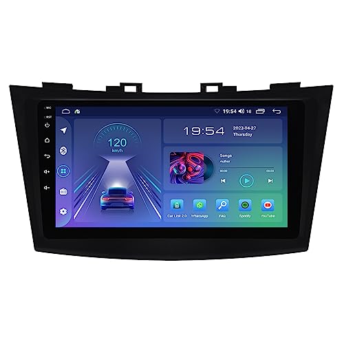 ACAVICA 2+32GB 9 Zoll Android 12 Autoradio für Suzuki Swift AZG412 413D 414 2010-2016 Touchscreen Navigator GPS Autoradio Stereo Sat NAV Radio mit kabellosem Carplay Bluetooth WiFi DSP USB FM von ACAVICA