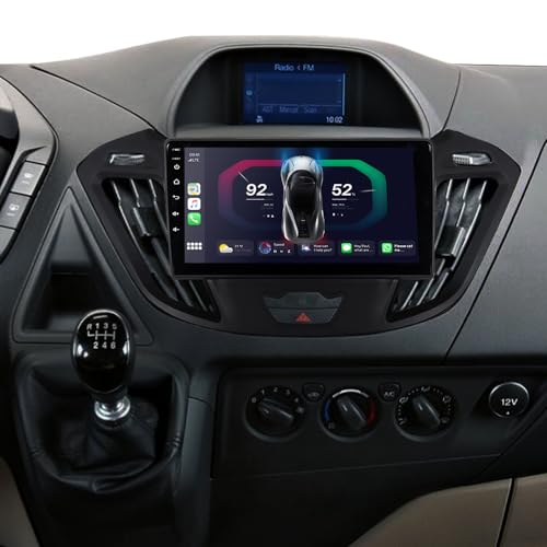 ACAVICA 2+32GB 9 Zoll Android 12 Radio für Ford Transit Custom Tourneo 2013-2017 GPS Navigator Sat NAV mit Wireless Carplay Bluetooth WiFi DSP USB FM Lenkradsteuerung von ACAVICA