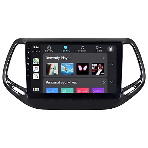 ACAVICA 2+32GB 9 Zoll Android 12 Radio für Jeep Compass 2017-2020 GPS Navigator Sat NAV mit Wireless Carplay Bluetooth WiFi DSP USB FM Lenkradsteuerung (Radio für Jeep Compass) von ACAVICA