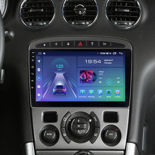 ACAVICA 2+32GB Android 12 Radio für Peugeot 308 i T7 2007-2013 9 Zoll Autoradio Sat NAV mit GPS Navigation Wireless Carplay Android Auto WiFi Bluetooth (Radio für Peugeot 308 i T7) von ACAVICA