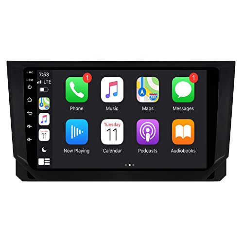 ACAVICA Android 9 Zoll Autoradio für SEAT Ibiza MK5 2017-2021 Bluetooth Autoradio GPS Navigation mit Touchscreen Unterstützung Wireless Carplay WiFi 2+32GB von ACAVICA