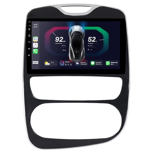 ACAVICA Android Radio für Renault Clio MK4 2012–2018 Renault Zoe Stereo mit kabellosem Carplay Android Auto Sat GPS Navigation Bluetooth DSP WiFi USB Lenkradsteuerung (Radio für Renault Clio) von ACAVICA