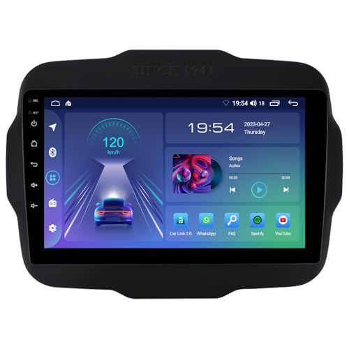 ACAVICA Autoradio für Jeep Renegade 2014-2019 Android 13 Car Stereo 2+32GB Wireless Carplay Haupteinheit 9 Zoll Touchscreen GPS-Navigation Bluetooth WiFi DSP (Autoradio für Jeep Renegade) von ACAVICA