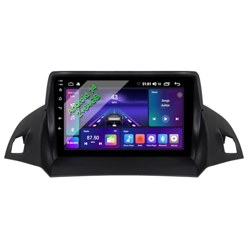 Autoradio Android 14 für Ford Kuga Escape C-Max 2012–2019 – 9-Zoll Touchscreen mit CarPlay/Android Auto, GPS Navigation, Bluetooth, DAB+, WiFi, USB, Split-Screen – Multimedia-System fürs Auto von ACAVICA