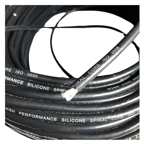 ACC Parts Silikon-Zündkabel, schwarz, 7 mm, HT-Kabel mit Karbonkern und hoher Unterdrückung, 2 m lang von ACC Parts