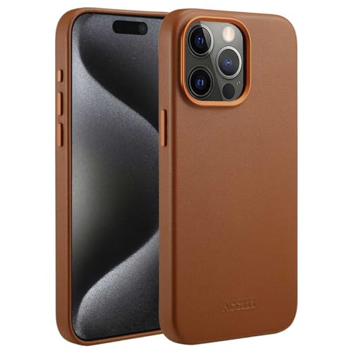 ACCEZZ Backcover kompatibel mit iPhone 15 Pro Max - Braun von ACCEZZ