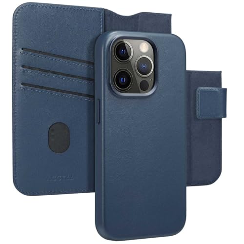 ACCEZZ Bookcase,2 in 1 Case kompatibel mit iPhone 15 Pro - Dunkelblau von ACCEZZ