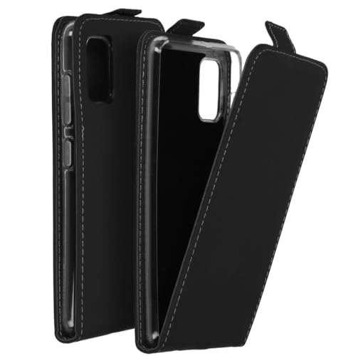 ACCEZZ Flipcase Hülle kompatibel mit Samsung Galaxy A41– Flip Case Tasche – Handytasche zum Aufklappen in Schwarz [1 Kartenfach, Magnetverschluss, Premium Kunstleder] von ACCEZZ
