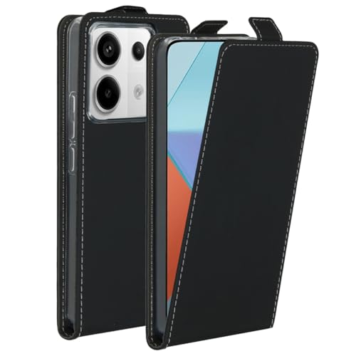 ACCEZZ Flipcase Hülle kompatibel mit Xiaomi Poco X6, Xiaomi Redmi Note 13 Pro (5G)– Flip Case Tasche – Handytasche zum Aufklappen in Schwarz [1 Kartenfach, Magnetverschluss, Premium Kunstleder] von ACCEZZ