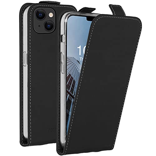 ACCEZZ Flipcase Hülle kompatibel mit iPhone 13– Flip Case Tasche – Handytasche zum Aufklappen in Schwarz [1 Kartenfach, Magnetverschluss, Premium Kunstleder] von ACCEZZ