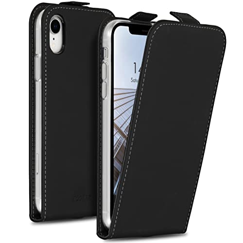 ACCEZZ Flipcase Hülle kompatibel mit iPhone Xr– Flip Case Tasche – Handytasche zum Aufklappen in Schwarz [1 Kartenfach, Magnetverschluss, Premium Kunstleder] von ACCEZZ