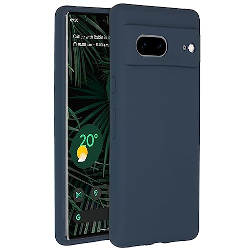 ACCEZZ kompatibel mit Google Pixel 7 Hülle – Liquid Silikon Case – Back Cover Handyhülle in Dunkelblau [Mikrofaser-Futter, Ultradünn, Kratzfest, Stabil] von ACCEZZ