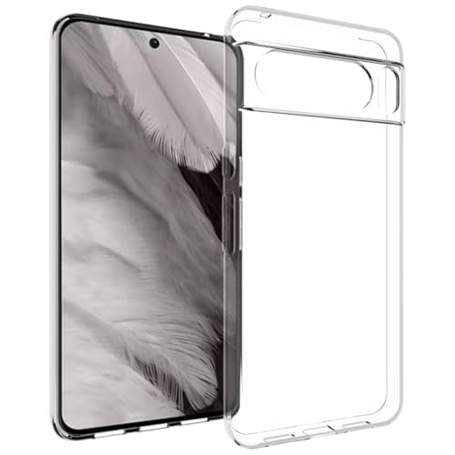 ACCEZZ kompatibel mit Google Pixel 8 Pro Hülle – Clear Backcover Silikon Case – Softcase Handyhülle in Transparent/Durchsichtig [Dünn, Anti-Rutsch] von ACCEZZ