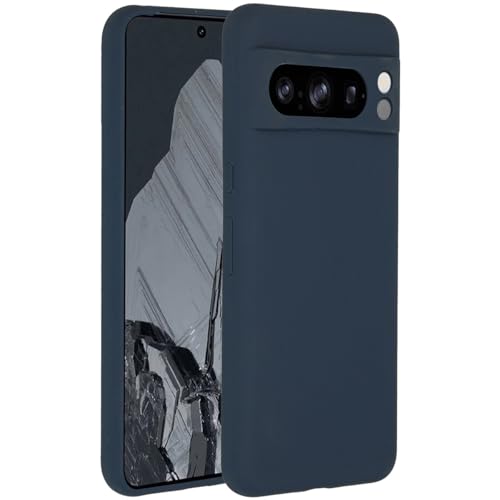 ACCEZZ kompatibel mit Google Pixel 8 Pro Hülle – Liquid Silikon Case – Back Cover Handyhülle in Dunkelblau [Mikrofaser-Futter, Ultradünn, Kratzfest, Stabil] von ACCEZZ