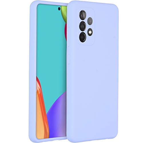 ACCEZZ kompatibel mit Samsung Galaxy A52(4G/5G)/A52s Hülle – Liquid Silikon Case – Back Cover Handyhülle in Lila [Mikrofaser-Futter, Ultradünn, Kratzfest, Stabil] von ACCEZZ