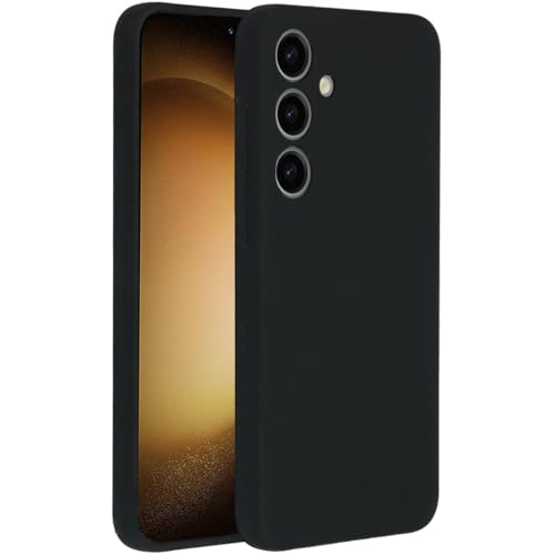 ACCEZZ kompatibel mit Samsung Galaxy S24 Plus Hülle – Liquid Silikon Case – Back Cover Handyhülle in Schwarz [Mikrofaser-Futter, Ultradünn, Kratzfest, Stabil] von ACCEZZ
