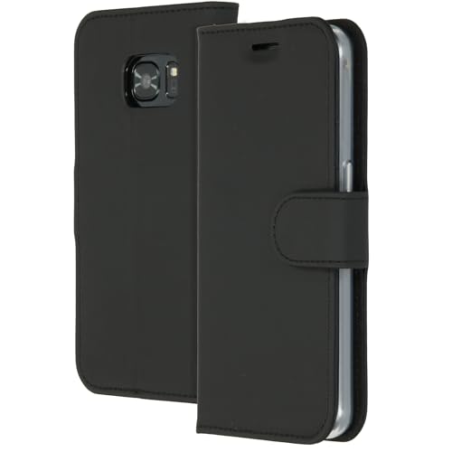 ACCEZZ kompatibel mit Samsung Galaxy S7 Hülle – Wallet Soft Case Handytasche – Side Flip Handyhülle in Schwarz [3 Kartenfächer, Ständer, Magnetverschluss] von ACCEZZ