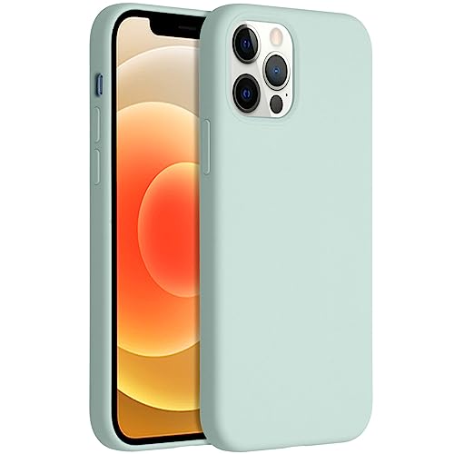 ACCEZZ kompatibel mit iPhone 12, iPhone 12 Pro Hülle – Liquid Silikon Case – Back Cover Handyhülle in Hellblau [Mikrofaser-Futter, Ultradünn, Kratzfest, Stabil] von ACCEZZ