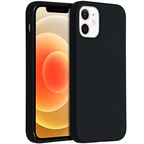 ACCEZZ kompatibel mit iPhone 12 Mini Hülle – Liquid Silikon Case – Back Cover Handyhülle in Schwarz [Mikrofaser-Futter, Ultradünn, Kratzfest, Stabil] von ACCEZZ