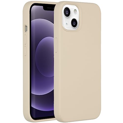 ACCEZZ kompatibel mit iPhone 13 Hülle – Liquid Silikon Case – Back Cover Handyhülle in Beige [Mikrofaser-Futter, Ultradünn, Kratzfest, Stabil] von ACCEZZ