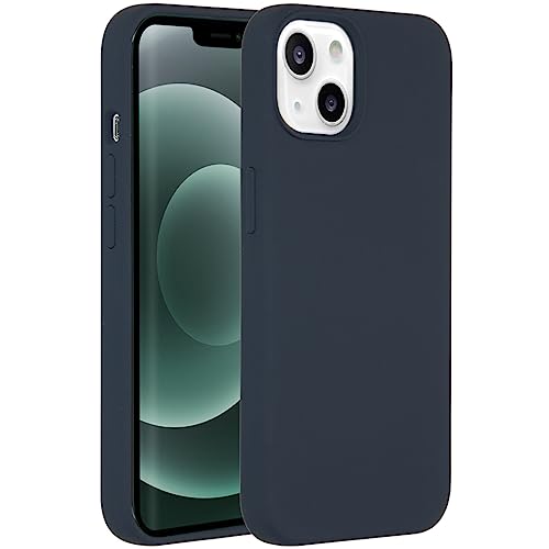 ACCEZZ kompatibel mit iPhone 13 Mini Hülle – Liquid Silikon Case – Back Cover Handyhülle in Dunkelblau [Mikrofaser-Futter, Ultradünn, Kratzfest, Stabil] von ACCEZZ