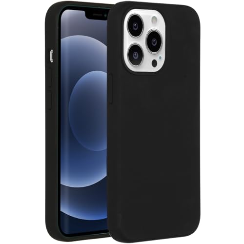 ACCEZZ kompatibel mit iPhone 13 Pro Hülle – Liquid Silikon Case – Back Cover Handyhülle in Schwarz [Mikrofaser-Futter, Ultradünn, Kratzfest, Stabil] von ACCEZZ