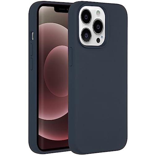 ACCEZZ kompatibel mit iPhone 13 Pro Max Hülle – Liquid Silikon Case – Back Cover Handyhülle in Dunkelblau [Mikrofaser-Futter, Ultradünn, Kratzfest, Stabil] von ACCEZZ