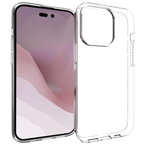 ACCEZZ kompatibel mit iPhone 14 Pro Hülle – Clear Backcover Silikon Case – Softcase Handyhülle in Transparent/Durchsichtig [Dünn, Anti-Rutsch] von ACCEZZ