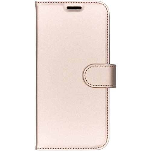 ACCEZZ kompatibel mit iPhone XS Max Hülle – Wallet Soft Case Handytasche – Side Flip Handyhülle in Gold [3 Kartenfächer, Ständer, Magnetverschluss] von ACCEZZ