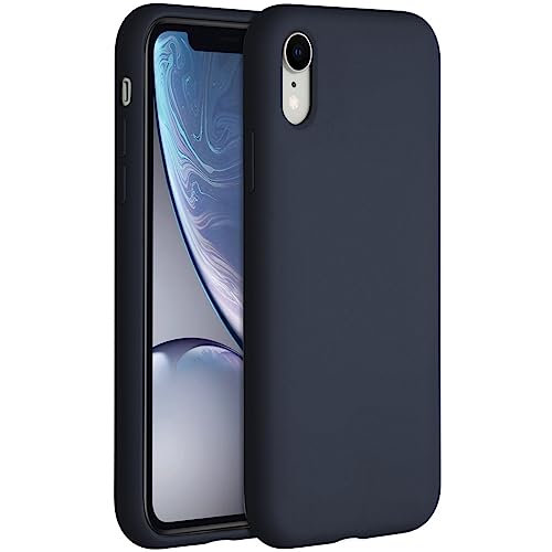 ACCEZZ Handyhülle iPhone Xr Hülle Schutzhülle Dunkelblau Mikrofaser-Futter, Ultradünn, Kratzfest, Stabil von ACCEZZ