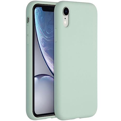 ACCEZZ kompatibel mit iPhone Xr Hülle – Liquid Silikon Case – Back Cover Handyhülle in Hellblau [Mikrofaser-Futter, Ultradünn, Kratzfest, Stabil] von ACCEZZ