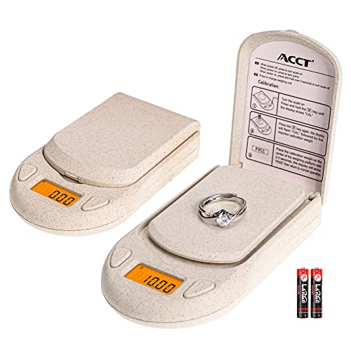 ACCT Digitale Waage, Miniwaage, Taschenwaage, 0,01 g x 200 g, Lebensmittelwaage LCD-Display, Schmuckwaage Waage von ACCT