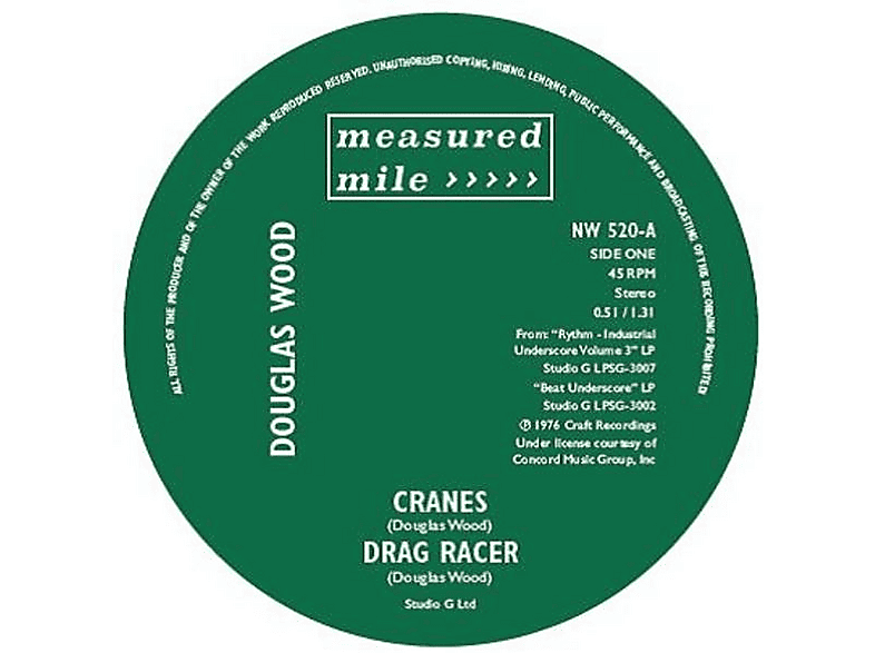 WOOD DOUGLAS - CRANES/DRAG RACER (7INCH SINGLE) (Vinyl) von ACE RECORD