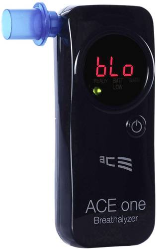 ACE one Alkoholtester Schwarz 0 bis 4 ‰ inkl. Display, Countdown-Funktion, Verschiedene Einheiten von ACE