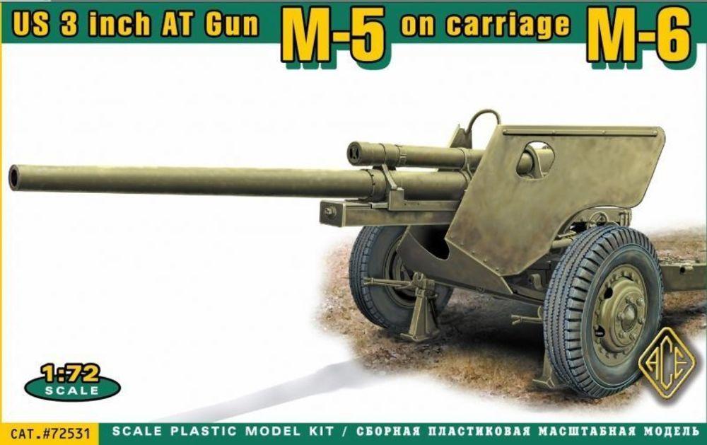 US 3 inch AT Gun M-5 on carriage M-6 von ACE