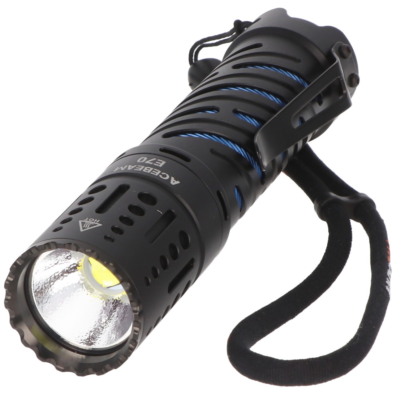 AceBeam E70 LED-Taschenlampe mit 4600 Lumen, E70-AL, kaltweiße LED mit 6.500K, inklusive 21700 Li-Ion Akku 5000mAh mit USB-C Ladebuchse von ACEBEAM