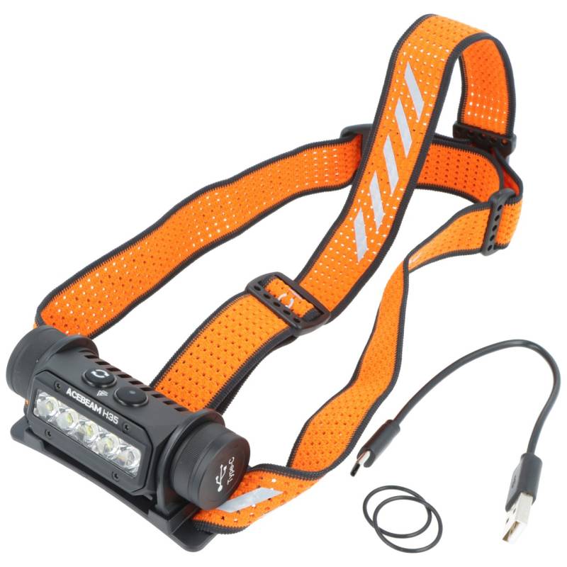 AceBeam H35 LED-Stirnlampe max. 2600 Lumen, mit Akku, mit Rotlicht von ACEBEAM