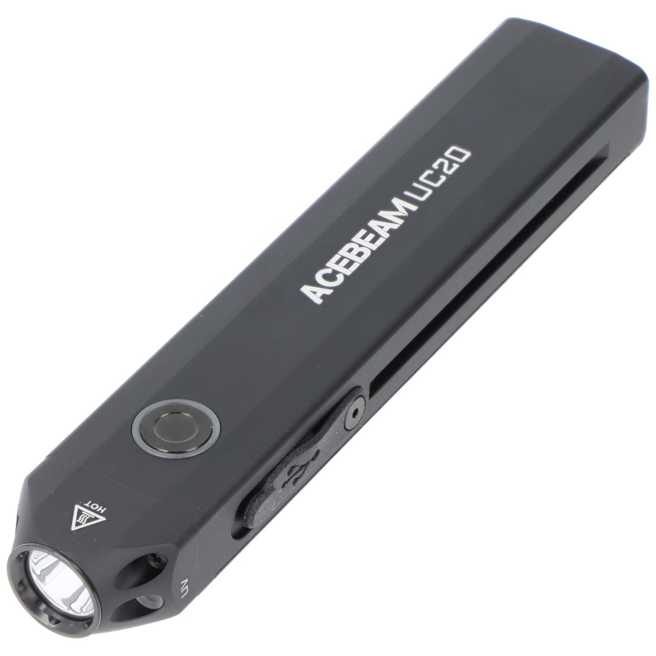 AceBeam UC20 LED-Taschenlampe mit drei Lichtquellen, bis zu 1.000 Lumen, mit UV-Licht, flaches Design von ACEBEAM