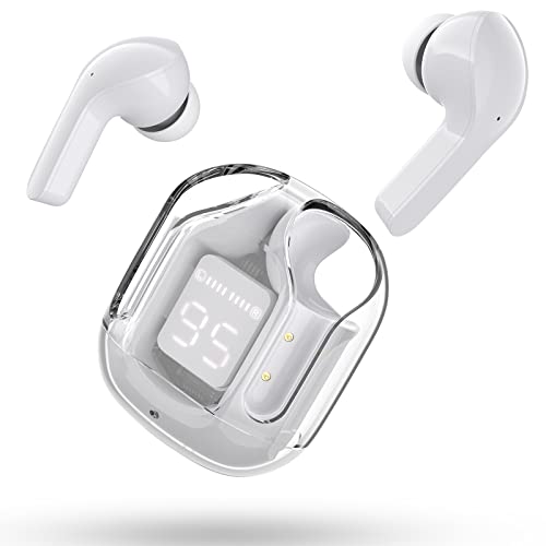 ACEFAST T6 Bluetooth Kopfhörer, 2024 In Ear Kopfhörer, Kabellose Bluetooth 5.3 Kopfhörer mit ENC Mikrofon, 25 Stunden Wiedergabe, Tiefe Bässe, Transparent Ohrhörer Sport, Touch Steuerung, Grau von ACEFAST
